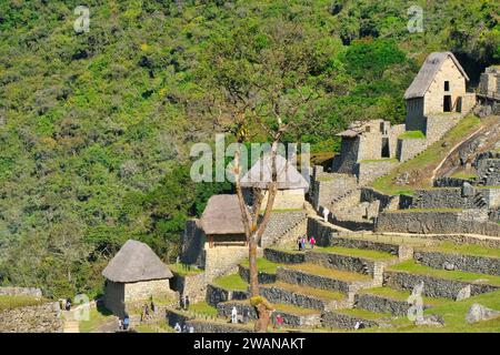 Quando gli spagnoli arrivarono in Perù nel XV secolo, distrussero molte delle costruzioni Inca e dei siti sacri durante la loro conquista, la costruzione Foto Stock