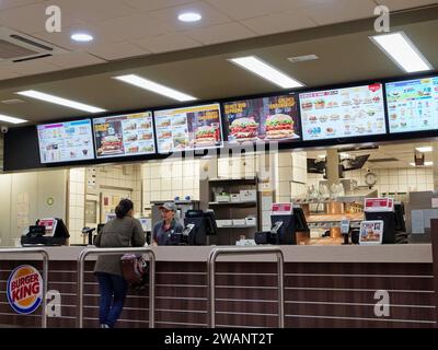 VALENCIA, SPAGNA - 22 MARZO 2016. Ristorante Burger King a Valencia Foto Stock