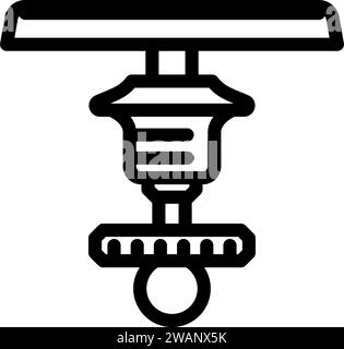 icona della linea di gioielli con spilla a risvolto illustrazione vettoriale Illustrazione Vettoriale