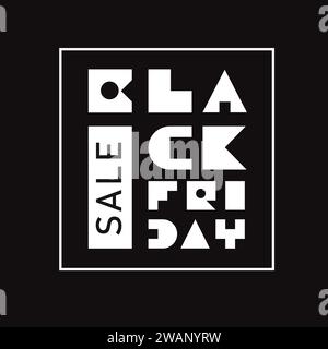 Banner per la promozione del Black Friday. Modello di design vettoriale banner per la vendita del Black Friday Illustrazione Vettoriale