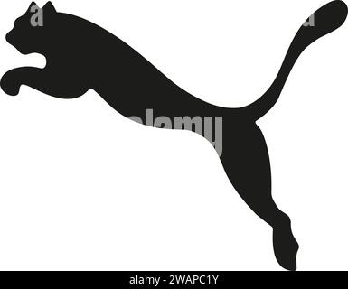 Pantera Leopard Puma Lion | Jaguar | Logo Cheetah Cat Line Art Illustrazione Vettoriale