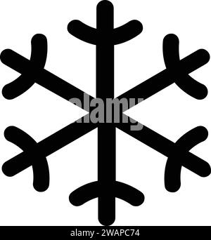 Icona fiocco di neve nel vettore | icona neve, cartello neve Illustrazione Vettoriale