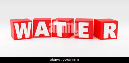 Fluido vitale in 3D rappresentazione artistica dell'acqua ruolo essenziale nella vita illustrazione 3d semplice Foto Stock