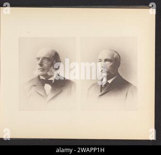 Ritratto di Timothy Dwight e un ritratto di Henry Parks Wright, Anonymous, 1895 fotomeccanica stampa New York paper collotype professor Foto Stock