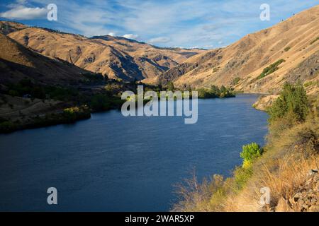 Hells Canyon Reservoir, Hells Canyon Seven Devils Scenic area, Hells Canyon Scenic Byway, Payette National Forest, Idaho Foto Stock
