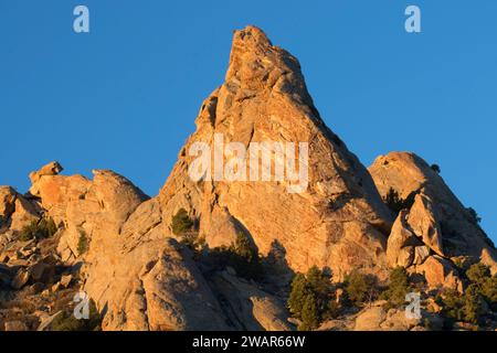 Affioramento dallo Steinfells Dome Trail, City of Rocks National Reserve, Idaho Foto Stock