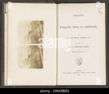 Il tour du Connetable and Ramparts, Vannes, Taylor, c. 1850 - in o prima del 1859 Sterograph Valve paper. Torri di stampa per albumi di supporto fotografico  città fortificata Torre di conestabile Foto Stock