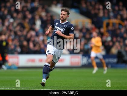 The Den, Bermondsey, Londra, Regno Unito. 6 gennaio 2024. Fa Cup Third Round Football, Millwall contro Leicester City; Joe Bryan di Millwall Credit: Action Plus Sports/Alamy Live News Foto Stock