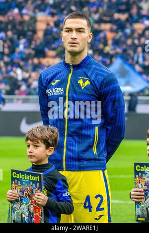 Milano, Italia - 6 gennaio 2024 - Inter-Verona serie A - coppola diego hellas verona crediti: Kines Milano/Alamy Live News Foto Stock