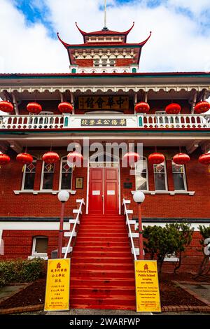 La Chinese Public School di Victoria, British Columbia, Canada Foto Stock