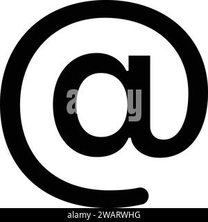 Logo AT | vettore segno AT | segno Internet | segno Web, segno e-mail | contenente AT, Arroba e icona glifo correlato all'indirizzo e-mail Illustrazione Vettoriale