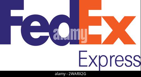 Logo FedEx Vector | firma FedEx | corriere e altri servizi logistici in tutto il mondo Illustrazione Vettoriale