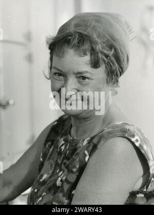 Attrice danese in una scena cinematografica, Danimarca anni '1950 Foto Stock