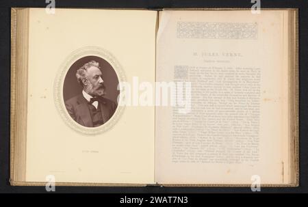 Jules Verne, Antoine-Samuel Adam-Salomon, c. 1871 - in o prima del 1876 stampa fotomeccanica France paper Historical Persons (ritratti e scene della vita) (+ (ritratto completo) busto). ritratto di uno scrittore Foto Stock