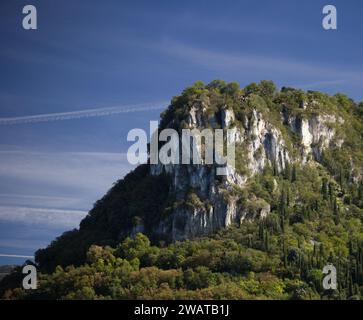 Vista su la Rocca di Garda, Italia Foto Stock