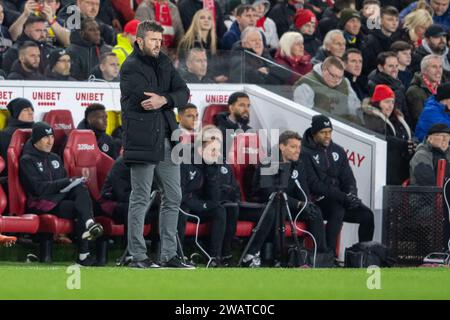 Middlesbrough sabato 6 gennaio 2024. Il manager del Middlesbrough Michael Carrick durante il terzo turno di fa Cup tra Middlesbrough e Aston Villa al Riverside Stadium di Middlesbrough sabato 6 gennaio 2024. (Foto: Trevor Wilkinson | mi News) crediti: MI News & Sport /Alamy Live News Foto Stock