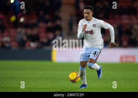 Middlesbrough sabato 6 gennaio 2024. Jacob Ramsey dell'Aston Villa durante la partita del terzo turno di fa Cup tra Middlesbrough e Aston Villa al Riverside Stadium di Middlesbrough sabato 6 gennaio 2024. (Foto: Trevor Wilkinson | mi News) crediti: MI News & Sport /Alamy Live News Foto Stock