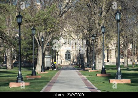Edifici nel campus del Colorado College, un college privato di materie umanistiche a Colorado Springs, Colorado. Fondata nel 1874. Foto Stock