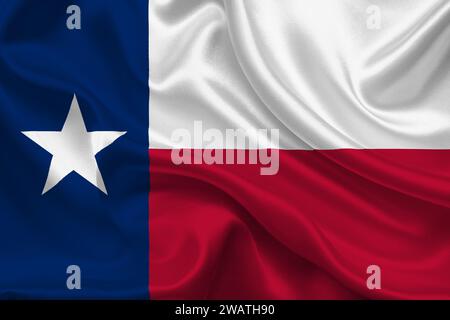 Alta bandiera del Texas. Bandiera dello stato del Texas, bandiera nazionale del Texas. Bandiera dello stato del Texas. USA. America. Foto Stock