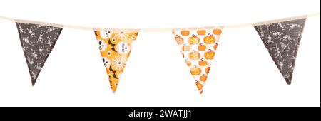 Festa di Halloween in borsone isolato su sfondo bianco Foto Stock