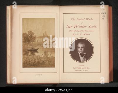 Le opere poetiche di Sir Walter Scott, Walter Scott, c. 1890 libro London paper. lino (materiale). supporto fotografico stampa / stampa albume / incisione Foto Stock