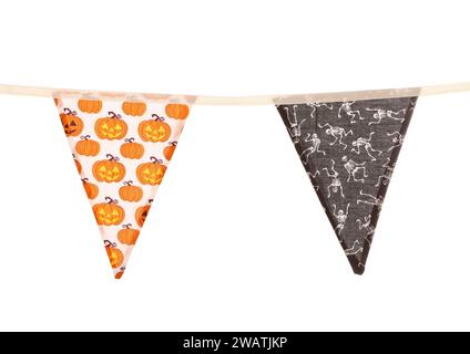 Festa di Halloween in borsone isolato su sfondo bianco Foto Stock