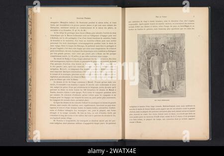 Produzione fotografica di un disegno, che rappresenta un ritratto dei tre servi di Franz Thonner, anonimo, dopo L. Hille, nel o dopo il 1896 - in o prima del 1899 stampa fotomeccanica Dresdenafter disegno di: Personale della cartiera del Congo, servitori Foto Stock