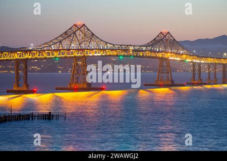 Ponte Richmond-San Rafael, area della baia di San Francisco, pista ciclabile Foto Stock