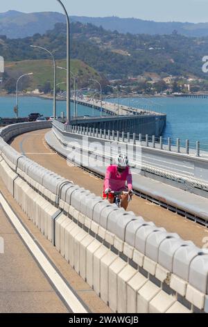 Ponte Richmond-San Rafael, area della baia di San Francisco, pista ciclabile Foto Stock