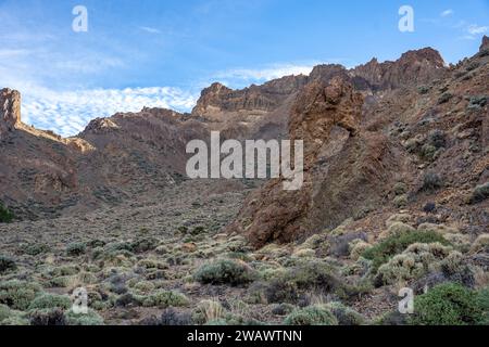 La roccia di Zapato de la Reina (la scarpa della Regina) nel Parco Nazionale del Teide, Isole Canarie, Tenerife, Spagna Foto Stock