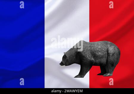 Borsa - mercato degli orsi, prezzi in calo in Francia, studio Foto Stock