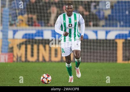 Vitoria, Spagna. 6 gennaio 2024. William Carvalho del Real Betis in azione durante il round della Copa El Rey del 32 tra il Deportivo Alaves e il Real Betis Balompie al Mendizorrotza Stadium il 6 gennaio 2024 a Vitoria, in Spagna. Credito: Cesar Ortiz Gonzalez/Alamy Live News Foto Stock