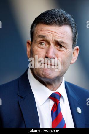 Tommy Widdrington, manager dell'Aldershot Town, davanti alla partita del terzo turno dell'Emirates fa Cup agli Hawthorns, West Bromwich. Data foto: Domenica 7 gennaio 2024. Foto Stock