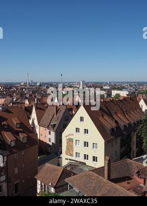 NORIMBERGA, GERMANIA - CIRCA GIUGNO 2022: Veduta aerea della città Foto Stock