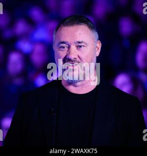 LONDRA, REGNO UNITO. 7 gennaio 2024. L'ex 7 volte campione del mondo Stephen Hendry durante gli MRQ Masters 2024 all'Alexandra Palace domenica 7 gennaio 2024 a LONDRA IN INGHILTERRA. Crediti: Taka G Wu/Alamy Live News Foto Stock