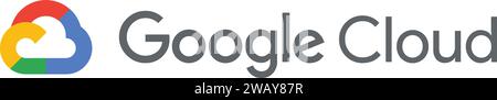 Vettore logo Google Cloud | piattaforma cloud Illustrazione Vettoriale