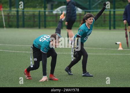 Coventry Cougars contro Chichester Sharks flag football Foto Stock