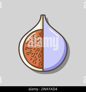 Icona del vettore di frutta tropicale. Simbolo grafico per il sito Web di cibi e bevande, progettazione di app, app mobili e supporti di stampa, logo, interfaccia utente Illustrazione Vettoriale