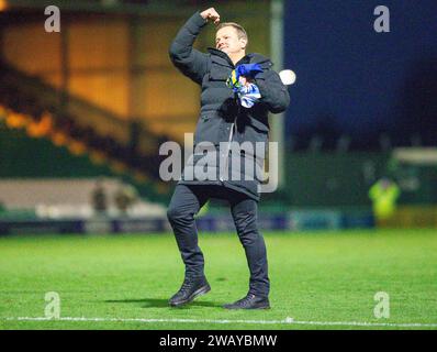 Mark Cooper manager dello Yeovil Town dopo la partita della National League South contro il Bath City allo Huish Park Stadium, Yeovil foto di Martin Edwards/ Foto Stock