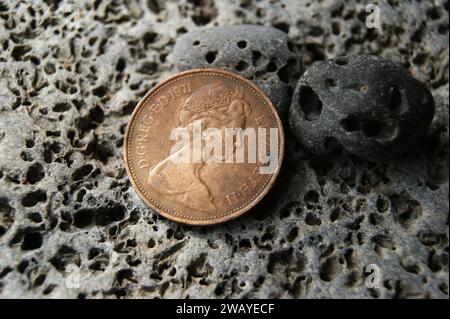 Coin 2 New Pence Elizabeth II 1971 Regno Unito Foto Stock