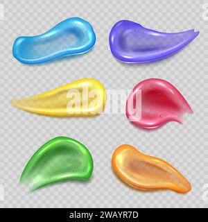 Gel trasparente. Parrucchiere/estetista, articoli cosmetici e campioni di panna vettoriale Illustrazione Vettoriale