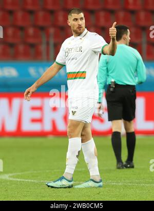 Leverkusen, Deutschland. 7 gennaio 2024. Giorgio altare (Venedig), Leverkusen, Deutschland, 07.01.2024, Testspiel, Bayer 04 Leverkusen - Venezia FC. Credito: Juergen Schwarz/Alamy Live News Foto Stock