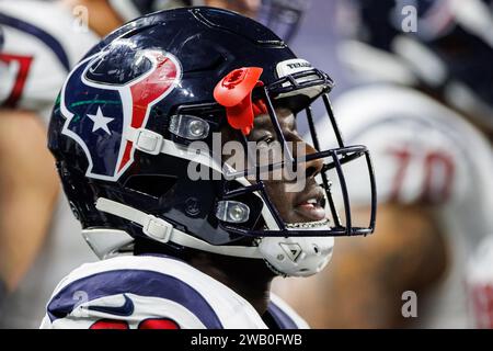 6 gennaio 2024: Il running back degli Houston Texans Devin Singletary (26) durante la partita contro gli Indianapolis Colts al Lucas Oil Stadium di Indianapolis, Indiana. John Mersits/CSM. Foto Stock