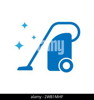 Illustrazione del simbolo dell'icona vettoriale piatta dell'aspirapolvere Illustrazione Vettoriale