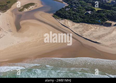 Cefani River Mouth and Estuary, Provincia del Capo Orientale del Sudafrica. Foto Stock