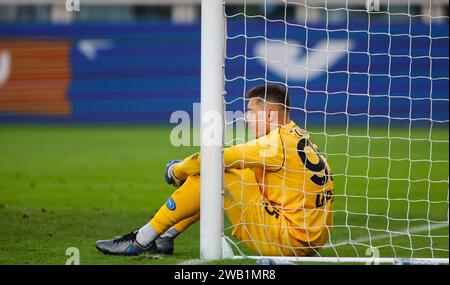 Torino, Italia. 7 gennaio 2024. Pierluigi Gollini del Sac Napoli visto durante la partita tra Torino FC e SSC Napoli come parte della serie A italiana, partita di calcio allo Stadio Olimpico grande Torino. Punteggio finale; Torino FC 3-0 SSC Napoli credito: SOPA Images Limited/Alamy Live News Foto Stock