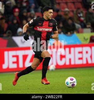 Fussball, Testspiel, Freundschaftsspiel, Bayer 04 Leverkusen - Vanezia FC, 07.01.2024, BayArena Leverkusen Nadiem Amiri, Bayer 04 Leverkusen Aktion, Einzelbild, Fotocopyright Gladys Chai von der Laage le normative DFL vietano qualsiasi uso di fotografie come sequenze di immagini e/o quasi-video. Foto Stock