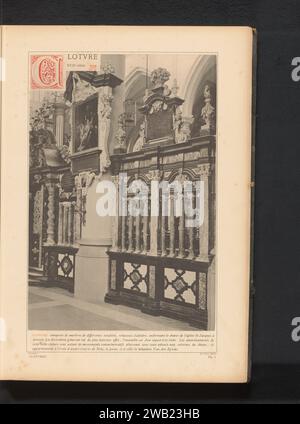 Recinzione del coro nel Sint-Jacobskerk ad Anversa, Belgio, Anonimo, c. 1882 - in o prima del 1887 stampa fotomeccanica Sint-jacob shurts collotipo di carta / fotolitografia parti dell'interno della chiesa: choir Sint-Jacobskerk Foto Stock