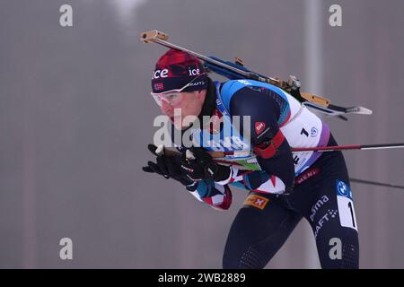 Oberhof, Germania, 7 gennaio 2024: Sturla Holm Laegreid (Norvegia) durante la BMW IBU WORLD CUP BIATHLON all'ARENA AM RENNSTEIG di Oberhof, GERMANIA. (Julia Kneissl/SPP) Foto Stock