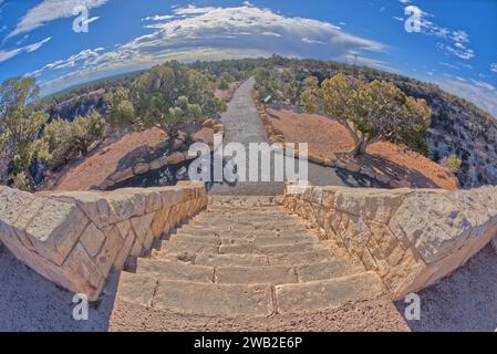 Vista dalla cima del Powell Memorial al Grand Canyon Arizona Foto Stock